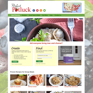 Perfect Potluck | a free online tool for coordinating meals for groups