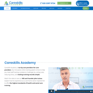 Home | Careskills Academy - Social Care Online Training