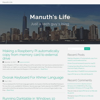 Manuth's Life - Just a tech guy's blog