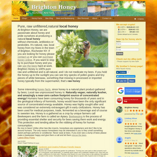 Raw Natural Local Honey Brighton - Rochester, NY