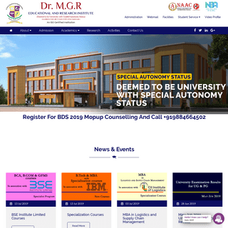 Dr.M.G.R Educational and Research Institute