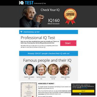 Professional IQ Test @ HealthPlanet24.com