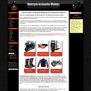 Motorcycle Accessories reviews and advice from a WiseGuy