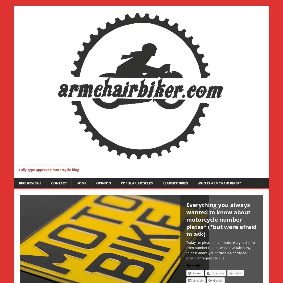 Armchair Biker Motorcycle Blog