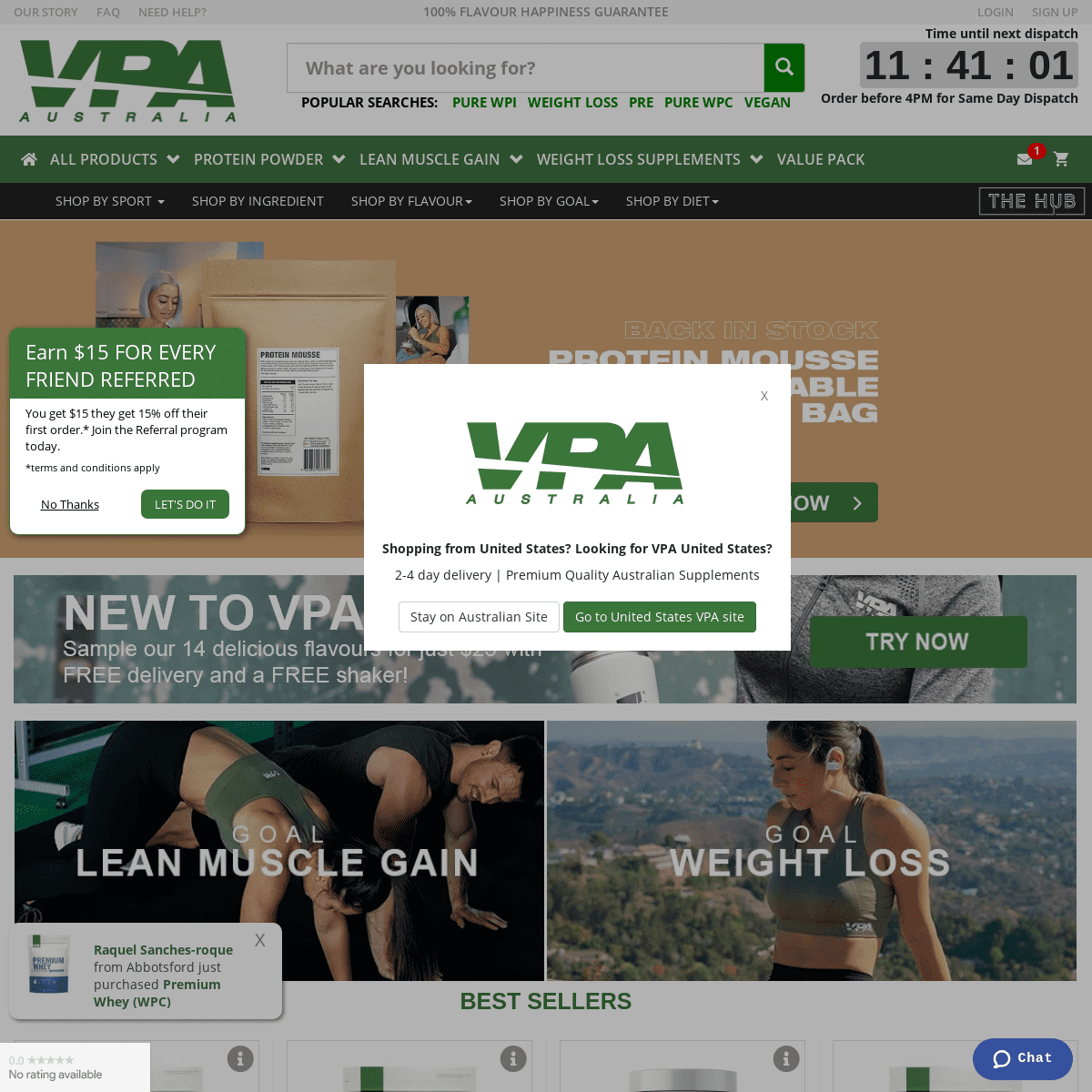 VPA - Australia's Favourite Online Supplement Brand - Endorsed By Cameron Smith