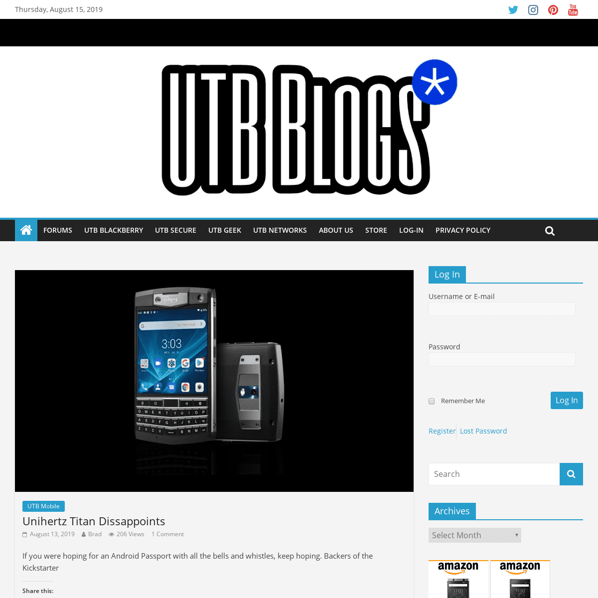 UTB Blogs - The #1 Site for BlackBerry Fans