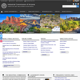 Industrial Commission of Arizona - Protection of life, health, safety, and welfare of Arizona's workforce