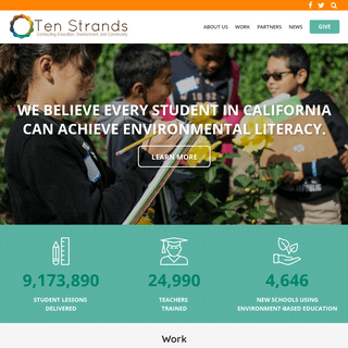 Ten Strands: Environmental Literacy for all California Students