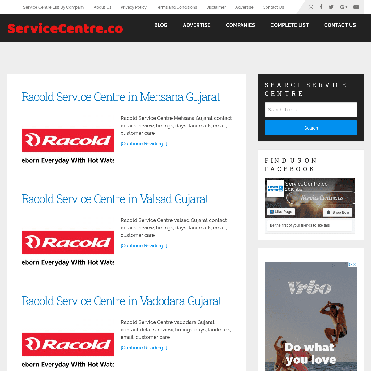 A complete backup of servicecentre.co