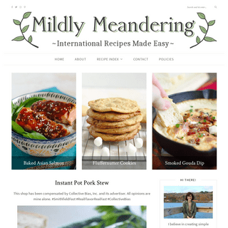 Mildly Meandering - Quick and Easy Recipes from Around the World