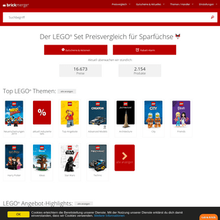 LEGO® Preisvergleich für Sparfüchse | Günstige LEGO® online Angebote findest du auf brickmerge.de
