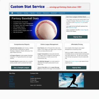Custom Stat Service - Fantasy Baseball Stats Done Your Way