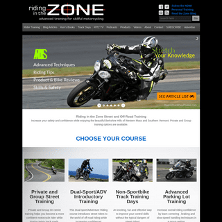 Riding in the Zone - Advanced Motorcycle Training Tours- Riding in the Zone, LLC
