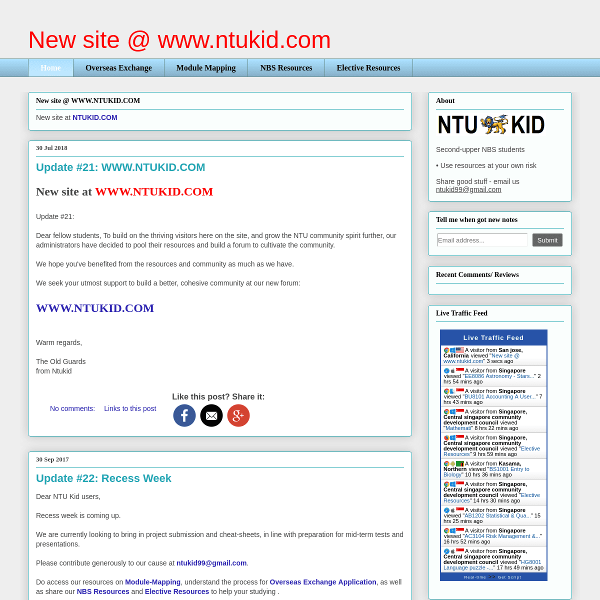 New site @ www.ntukid.com