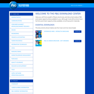 Welcome to the P&G Download Center - PG Web Tools - Downloads