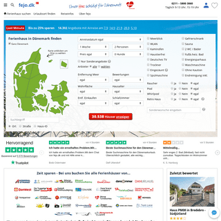 fejo.dk - 30.538 Ferienhäuser in Dänemark - Alle Anbieter im Vergleich