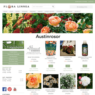 Flora Linnea trädgårdshandel och heminredning - Austinrosor, lökar, fröer, trädgårdsredskap, trädgårdartiklar, heminredning, möb