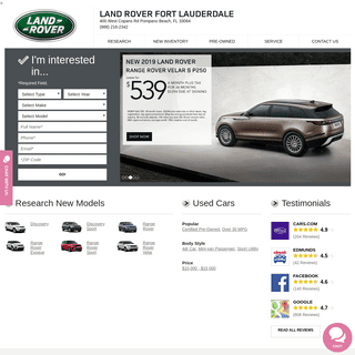 Land Rover Dealership Pompano Beach FL Used Cars Land Rover Fort Lauderdale