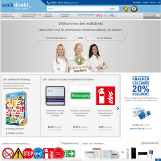 wolkdirekt: Schilder und Betriebsausstattung Online-Shop