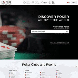 PokerDiscover - poker clubs, tournaments, cash games around the world.
