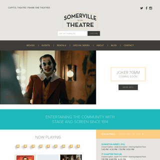 Welcome | Somerville Theatre