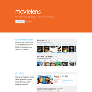 A complete backup of movielens.org