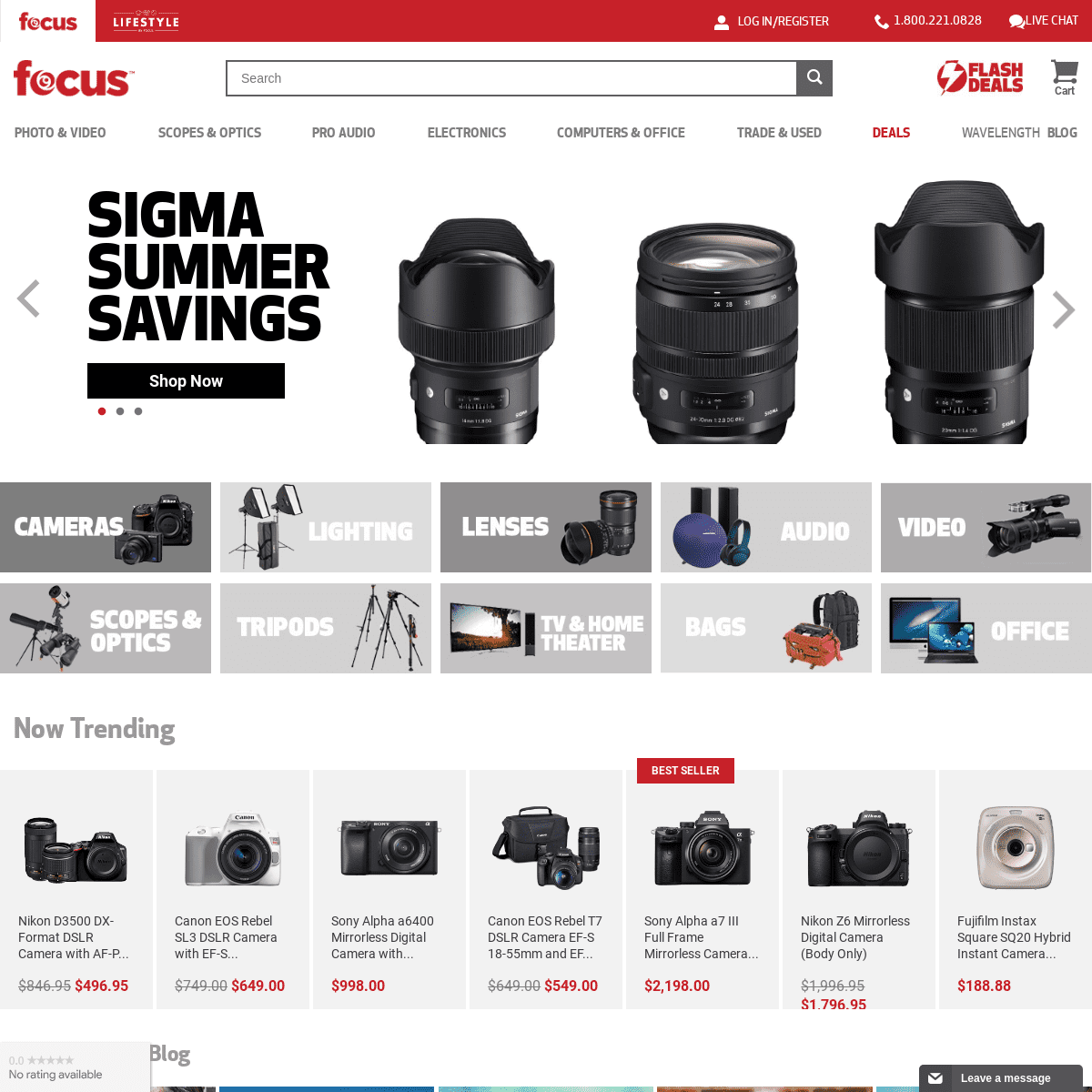 Digital Cameras, Lenses, Electronics. Free Shipping.  | Focus Camera
