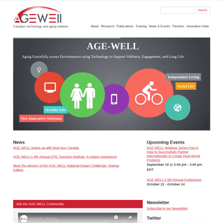 AGE-WELL | Canada's technology and aging network