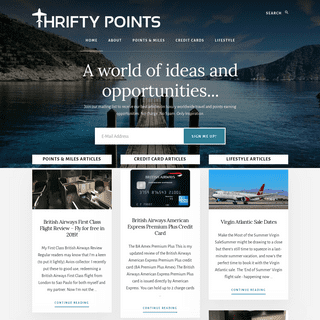 Thrifty Points - Flying Further for Less