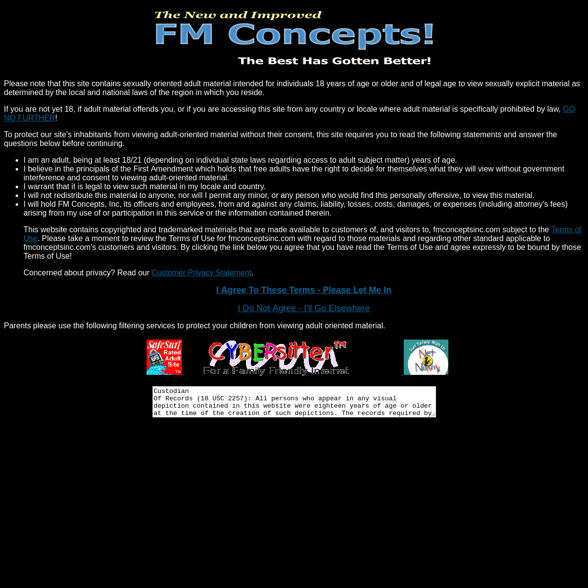 Welcome to The New FM Concepts Foot Site