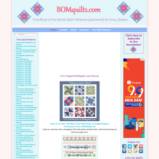 BOMquilts.com – Free Block of the Month Quilt Patterns (and more!) for Every Quilter