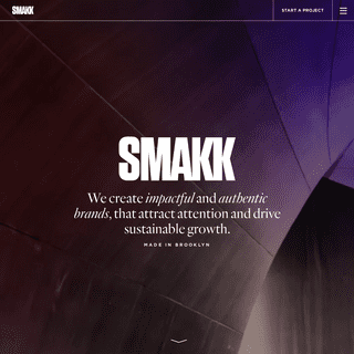 SMAKK STUDIOS | Brooklyn Creative Agency | Branding, Web Design, Ecommerce and Packaging | Made in NYC