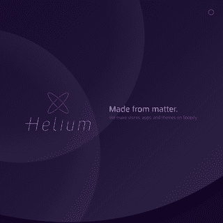 Helium: Shopify developers, website design, themes, and apps