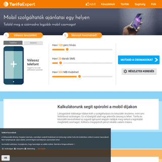 Mobil szolgáltatók ajánlatai egy helyen - Tarifa összehasonlítás