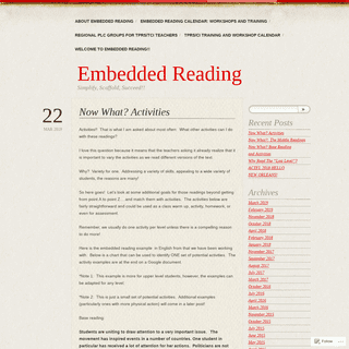 Embedded Reading | Simplify, Scaffold, Succeed!!