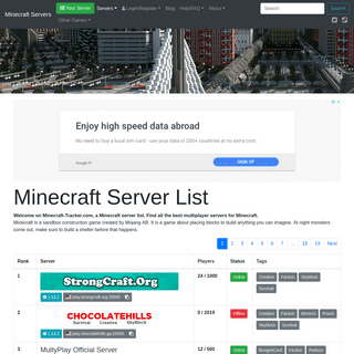 Minecraft Server List | Minecraft Multiplayer Servers