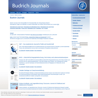 Budrich Journals