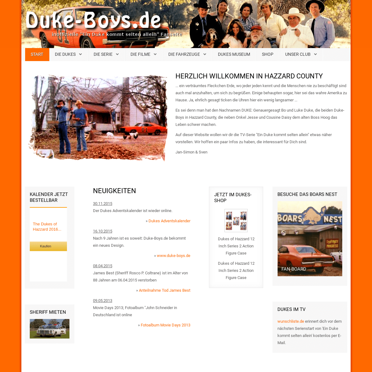 A complete backup of duke-boys.de