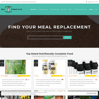 Eat Complete | Compare Nutritionally Complete Meal Replacements