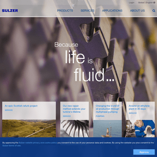 Home - Because life is fluid - flow control and applicators | Sulzer