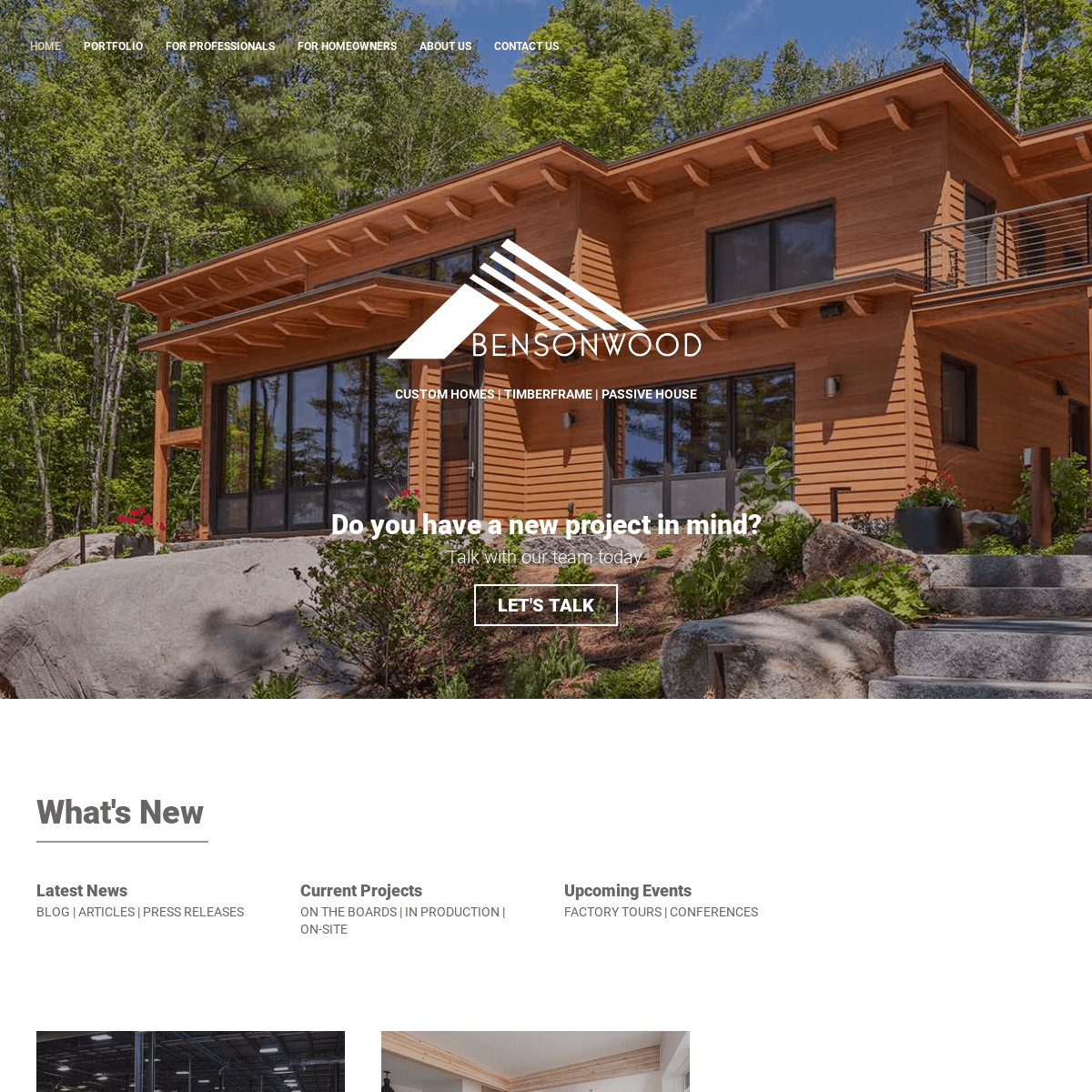 Bensonwood - Sustainable Custom and Timber Frame Homes