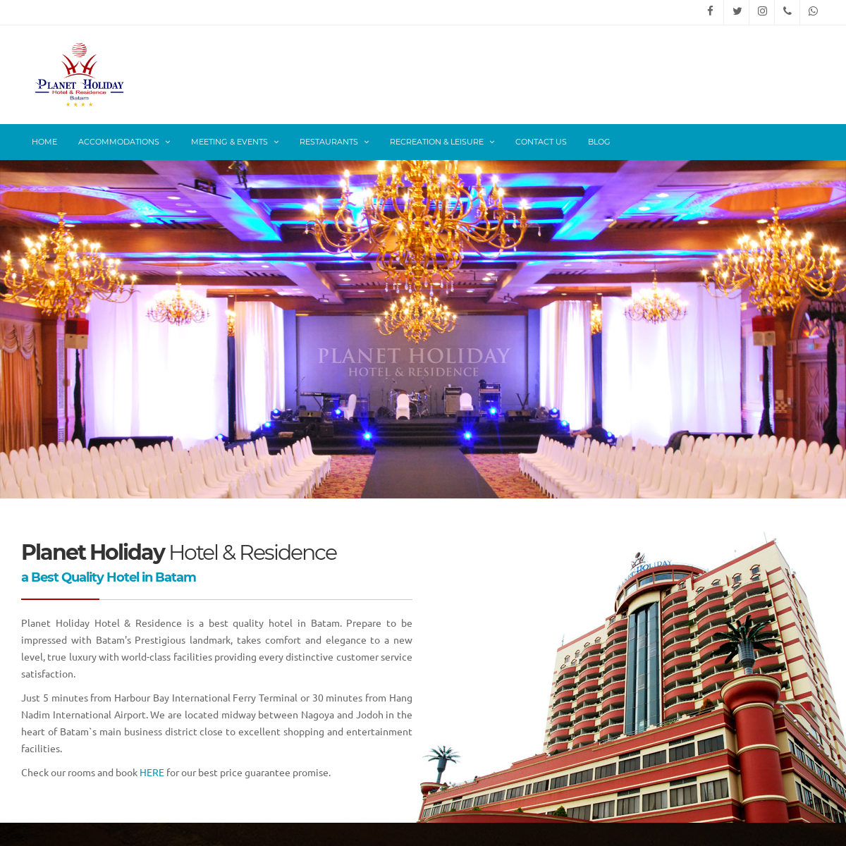 Planet Holiday Hotel & Residence Batam a Best Quality Hotel in Batam