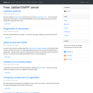 jabber.at - Free Jabber/XMPP server