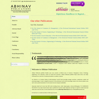 Abhinav National, International Peer reviewed Refereed Journal
