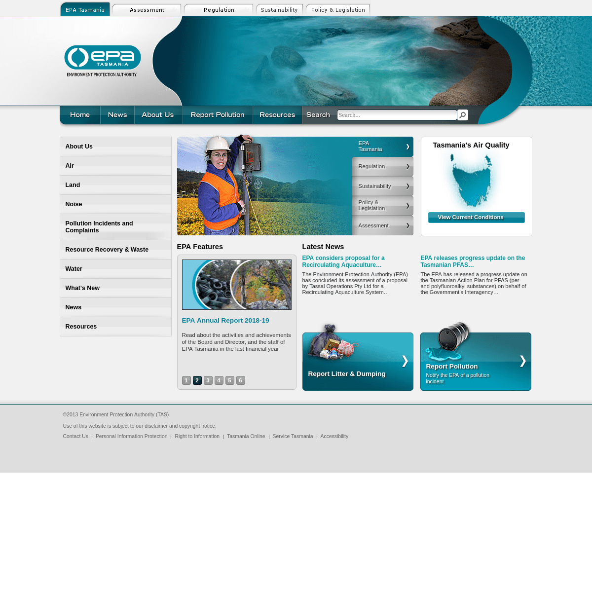 EPA Website - EPA Tasmania