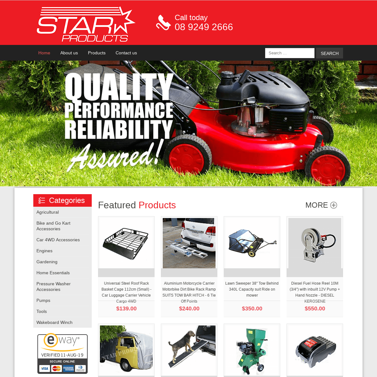 Star Products - 4WD Gear, Gokart Parts, Small Engines and more.