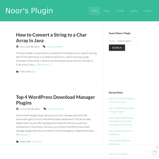 Noor's Plugin - WordPress Plugins, Themes, Hosting, Tutorials & more!
