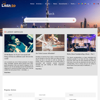Listn.to - Music articles, musicians and news