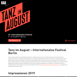 Tanz im August - Tanz im August | Internationales Festival Berlin