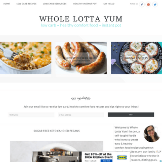 Whole Lotta Yum - Low Carb ~ Healthy Comfort Food ~ Instant Pot